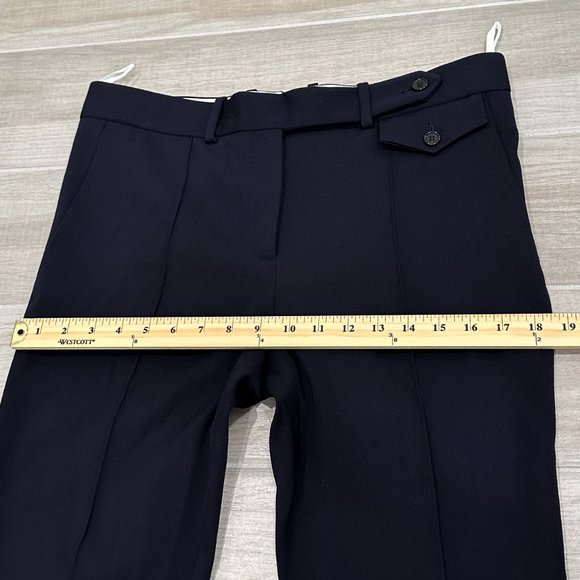 Celine Wool Tapered Ankle Trouser Dress Pants in Navy Blue US Women's Size 6 - Picture 14 of 16
